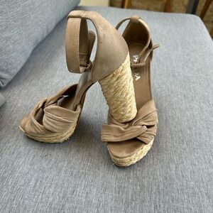 Tan Wedge Sandals
